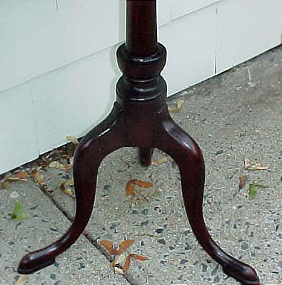 SOLD  Tiger Maple Tilt-top Candlestand