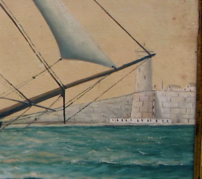 Portrait of a Ship with Lighthouse