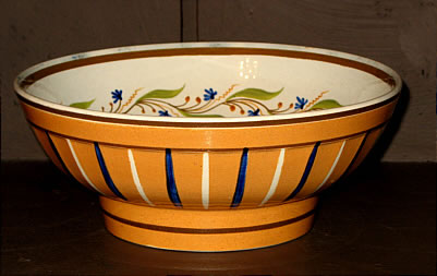 SOLD   Interesting Pearlware Bowl