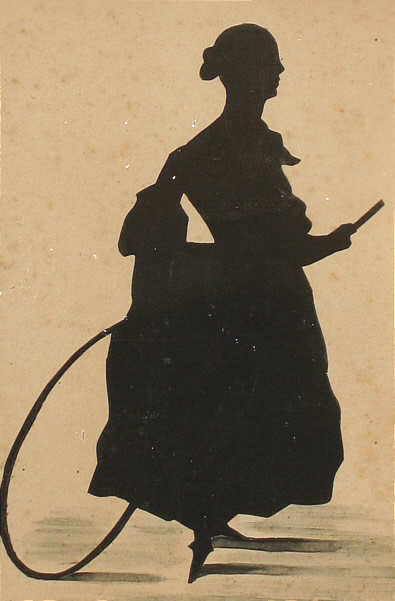 Silhouette of Lady with Hoop