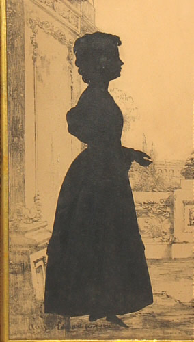 Accessories<br>Accessories Archives<br>SOLD   Silhouette of Young Lady by Edouart