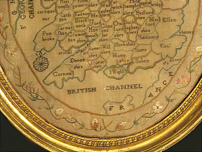 Accessories<br>Accessories Archives<br>SOLD   Embroidered Map of England and Wales