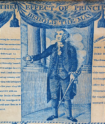 SOLD   GEORGE WASHINGTON PRINTED HANDKERCHIEF