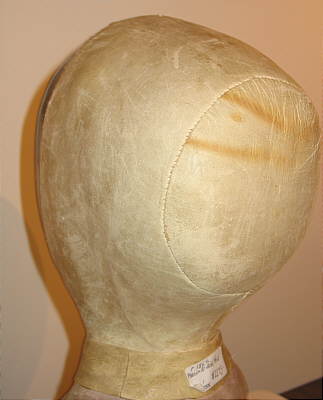 SOLD   A French Papier Mache Milliner's Head or Wig Stand