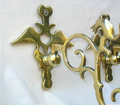 A Pair of Brass Sconces