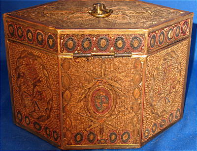 SOLD   Quillwork Tea Caddy