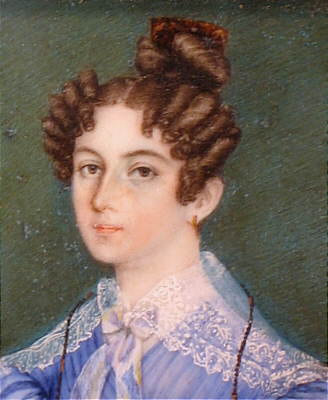 Portrait Miniature of a Woman in a Blue Dress