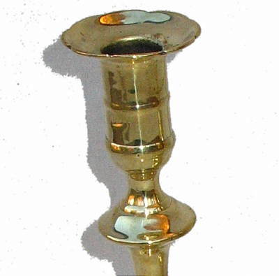 Metalware<br>Archives<br>A Pair of Queen Anne Brass Candlesticks