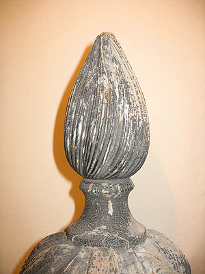 Accessories<br>Accessories Archives<br>SOLD   A Spectacular Pair of Flame-top Carved Urns