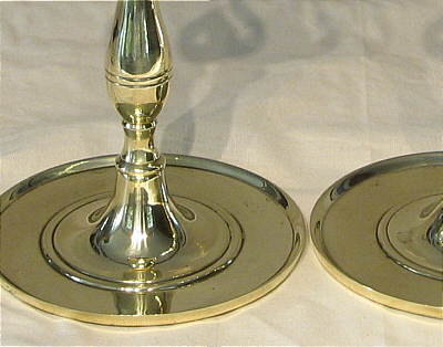 Pair of Brass Tavern Candlesticks