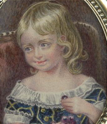 Paintings<br>Portrait Miniatures<br>A Charming Pair of Watercolor Siblings
