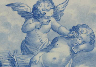 Accessories<br>Archives<br>SOLD   Creamware Dish with Cherubs