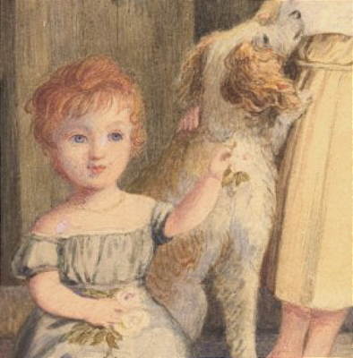 Watercolor of two children