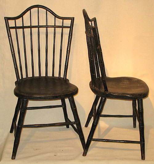 SOLD  An Unusual Pair of Windsor Sidechairs