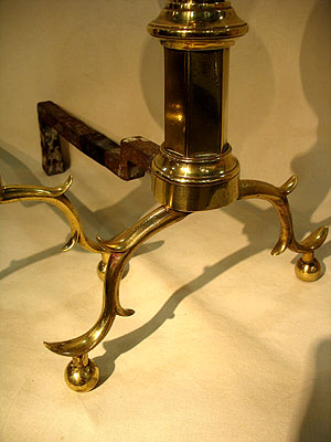 Metalware<br>Archives<br>SOLD  A Pair of Double Lemon Andirons