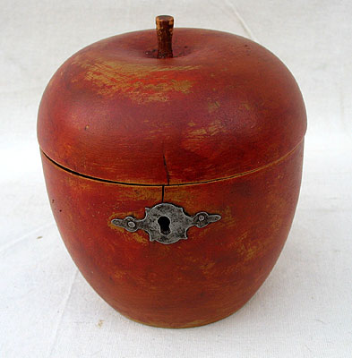 SOLD   A Red Apple Tea Caddy