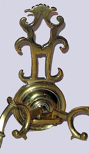 SOLD A Pair of Brass Double Arm Sconces