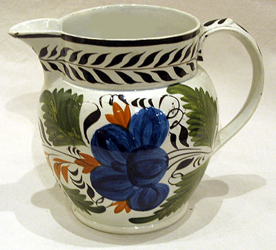 SOLD   A Polychrome Pearlware Jug
