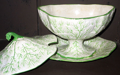 Ceramics<br>Ceramics Archives<br>SOLD  A pair of English earthenware sauce tureens