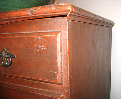 SOLD  An Untouched Late 18th Century Massachusetts Tall Chest