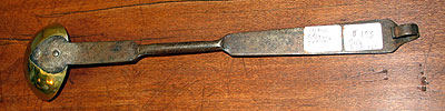 Metalware<br>Archives<br>SOLD  A Brass and Iron Tasting Spoon