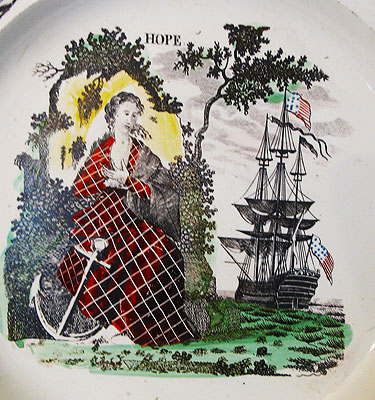 Ceramics<br>Ceramics Archives<br>SOLD  Creamware Plate with