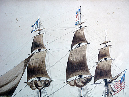 SOLD  Watercolor of a Ship