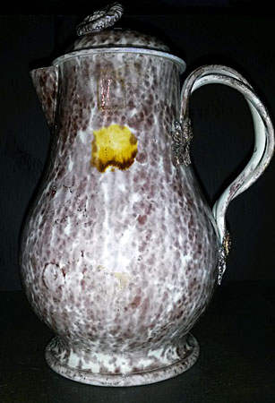Ceramics<br>Ceramics Archives<br>Creamware tortoise shell jug with cover