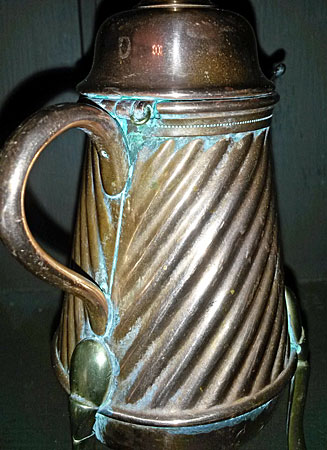 SOLD  Miniature copper coffee or chocolate pot