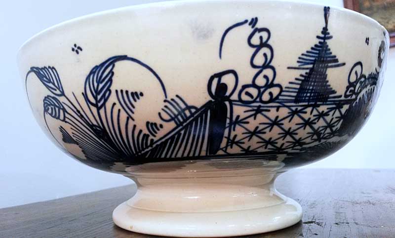 Dated Pearlware Footed Bowl