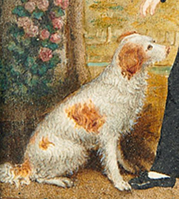 Large Miniature of Boy with Dog