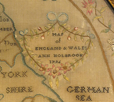 Accessories<br>Accessories Archives<br>SOLD   Embroidered Map of England and Wales