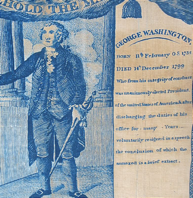 SOLD   GEORGE WASHINGTON PRINTED HANDKERCHIEF