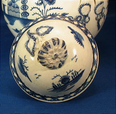 SOLD   Chinoiserie Coffeepot with Twisted Handles