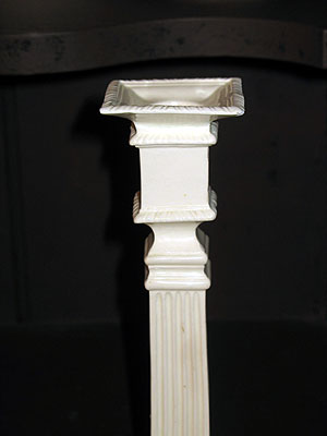 SOLD  A Pair of 18th Century Creamware Candlesticks