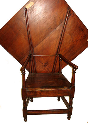 Furniture<br>Furniture Archives<br>SOLD   An Early and Perhaps Unique  Chair Table