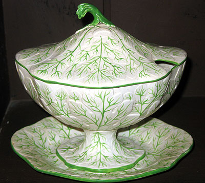 Ceramics<br>Ceramics Archives<br>SOLD  A pair of English earthenware sauce tureens