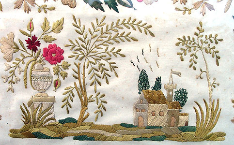 A Silk Needlework on Paper