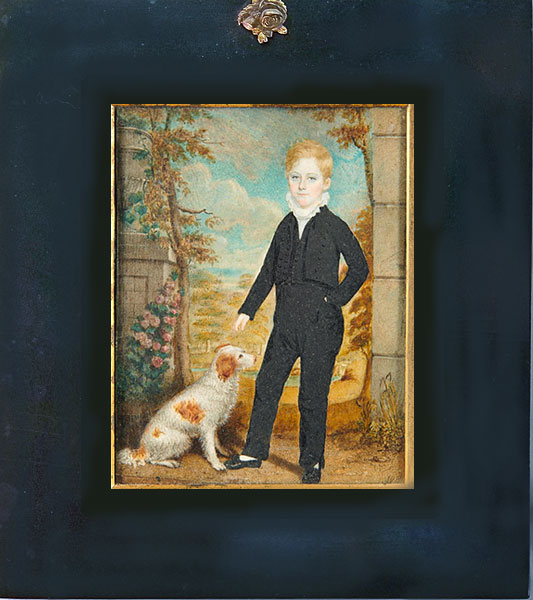 Paintings<br>Archives<br>Large Miniature of Boy with Dog