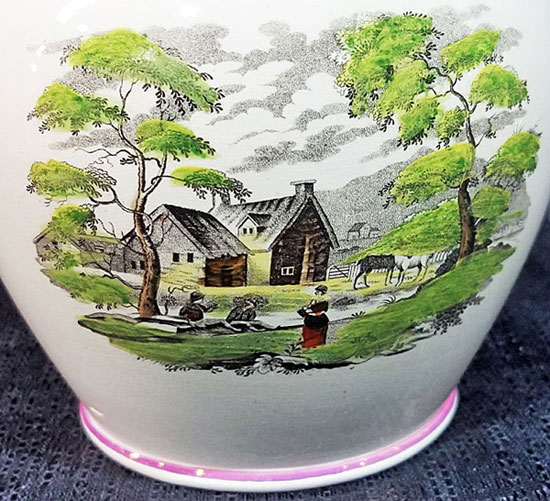 Ceramics<br>Ceramics Archives<br>Pink Lustre Occupational Jug