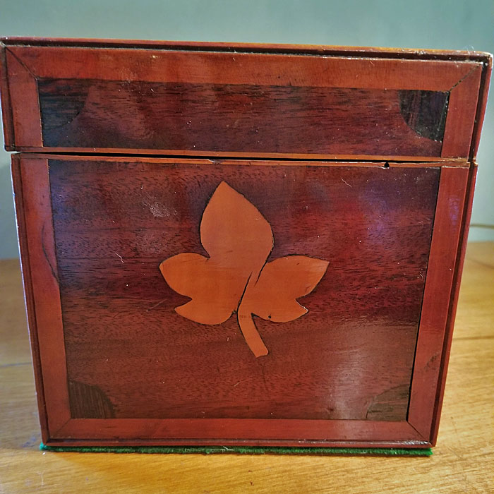 Mahogany tea caddy