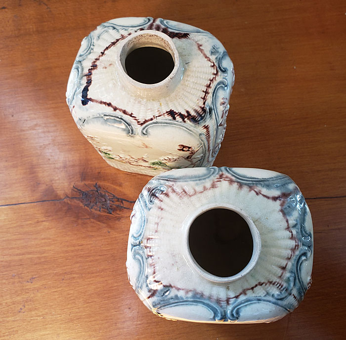 Ceramics<br>18th Century<br>Pair of William Greatbatch Tea Canisters