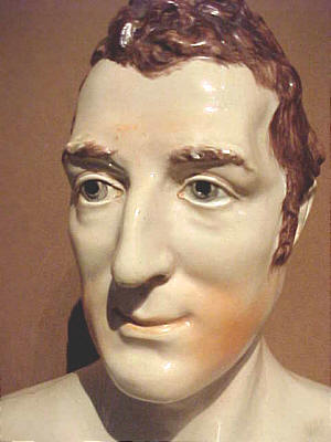 SOLD  Pearlware Portrait Bust of Wellington