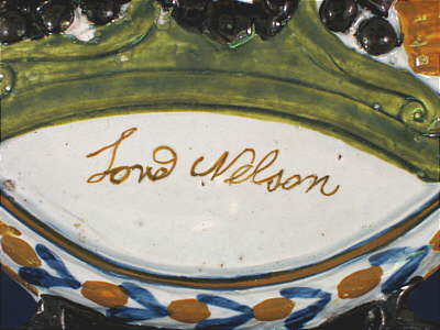 SOLD   Prattware Plaque of Lord Nelson