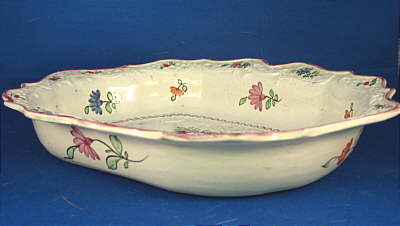 Accessories<br>Archives<br>SOLD   SALTGLAZE OVAL DISH, MOLDED AND PAINTED