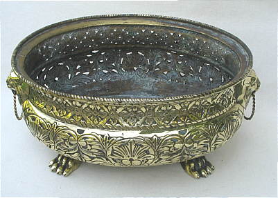 A Pierced Dutch Brass Wine Cooler