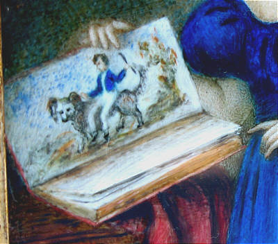 Paintings<br>Archives<br>A portrait on ivory of a boy with his drawing book.