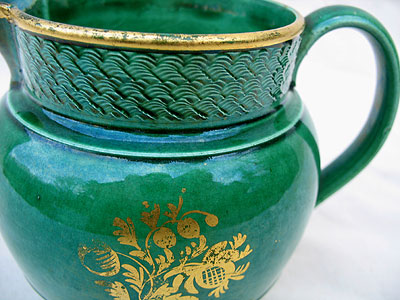 SOLD   A Green Glazed Jug