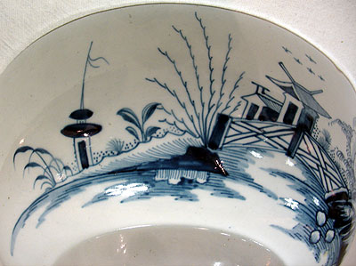 SOLD  A Blue and White Chinoiserie Bowl