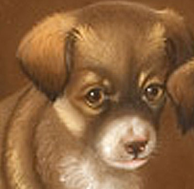 SOLD Portrait of Three Puppies